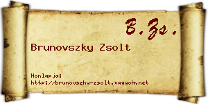 Brunovszky Zsolt névjegykártya